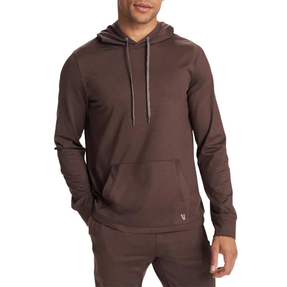 Vuori Sunday Element Hoodie Java Heather Brown Athleisure Streetwear SZ M